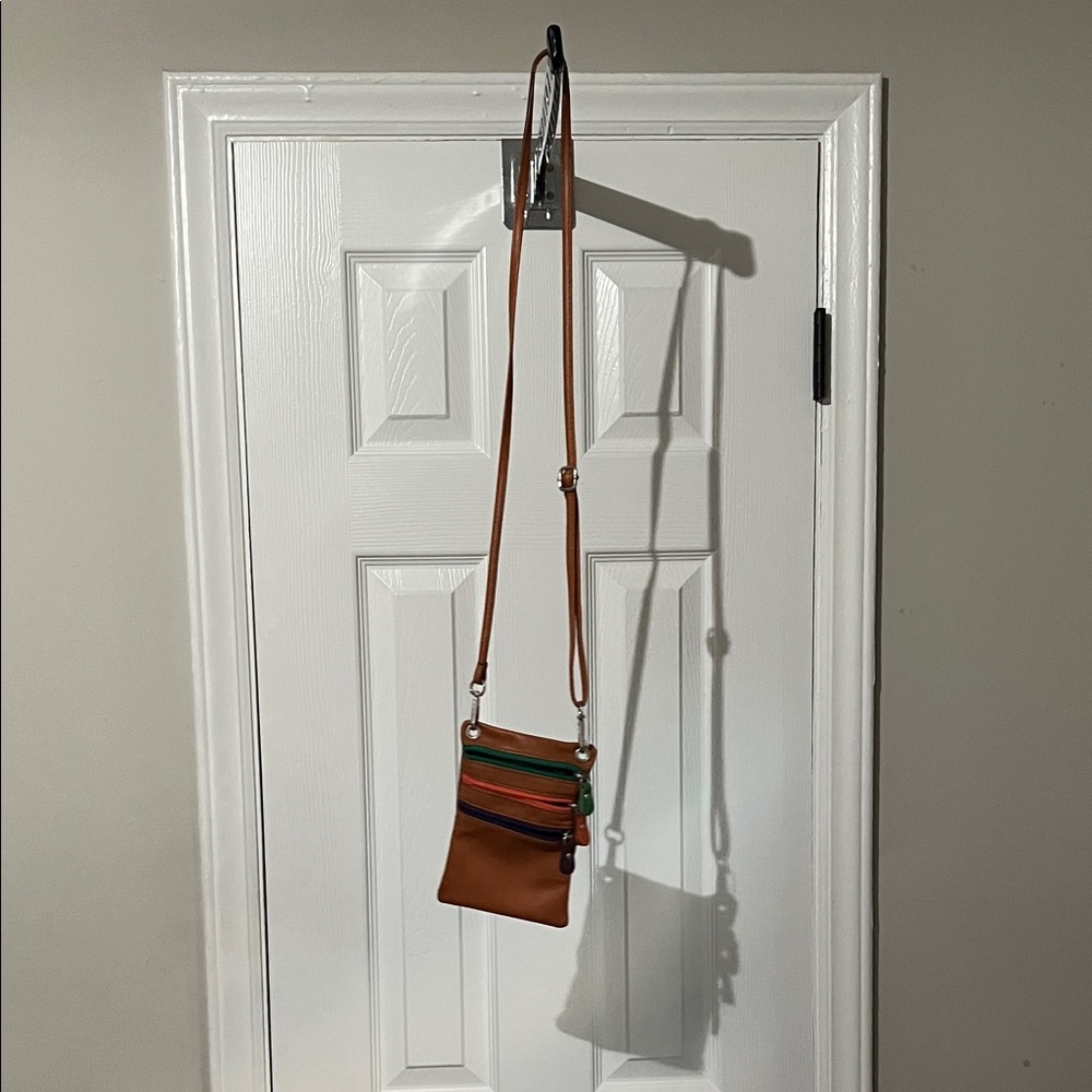 Stylish Brown and Green Crossbody Bag